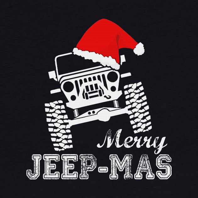 Merry Jeep-mas Merry Christmas Jeep Lover Jeep Christmas Jeep Santa by Liza Canida